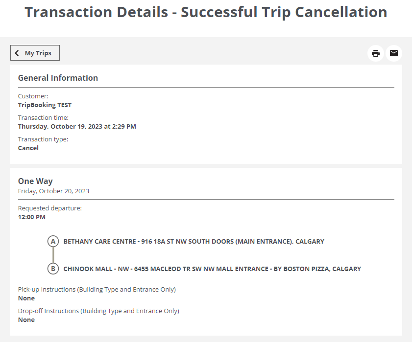 step of how to cancel trip
