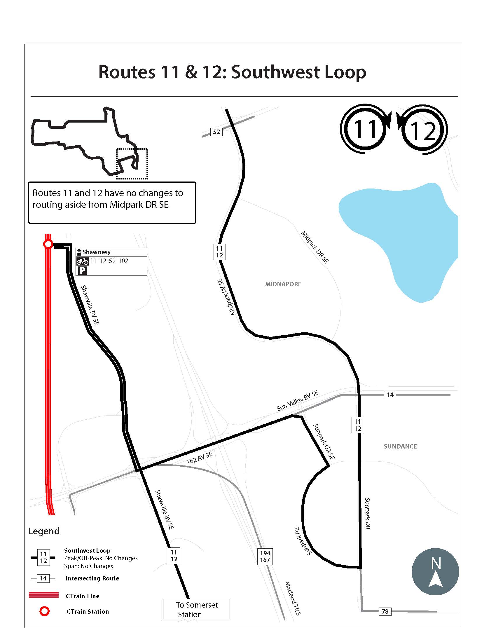 Route 11 and 12 route changes 2022