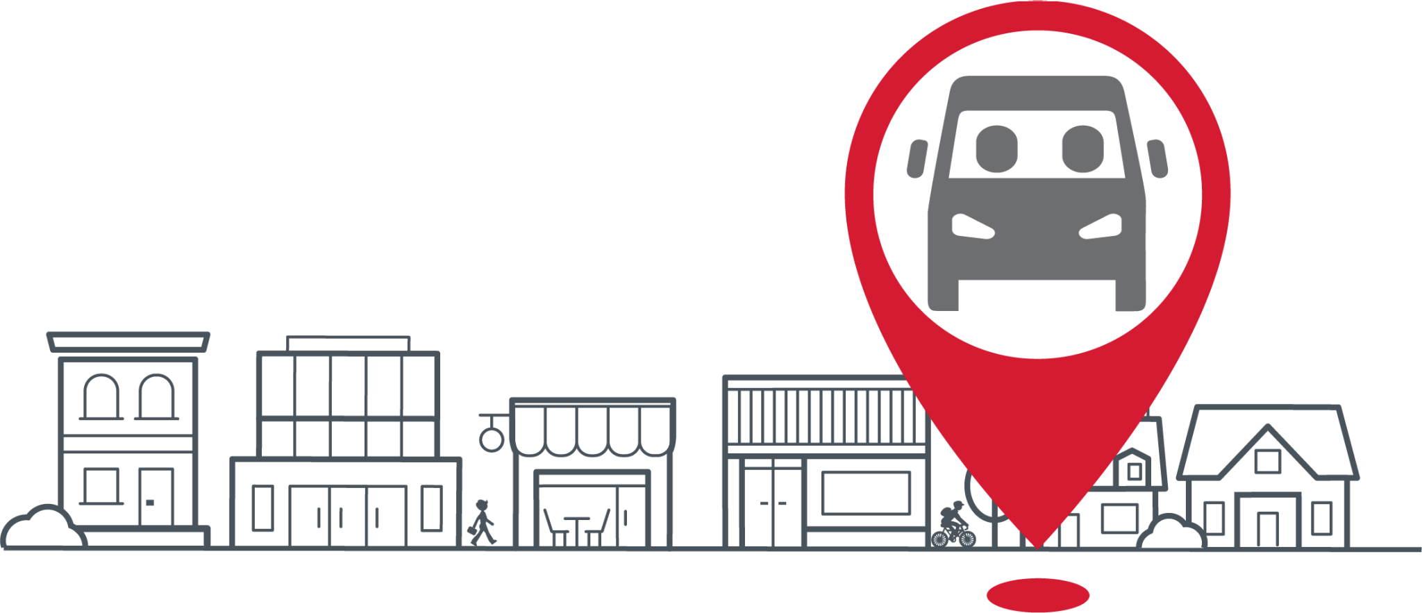 On Demand pin and street graphic