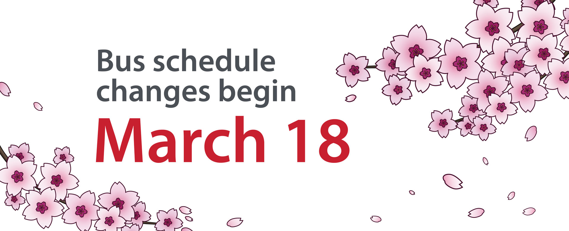 Spring service changes begin March 18