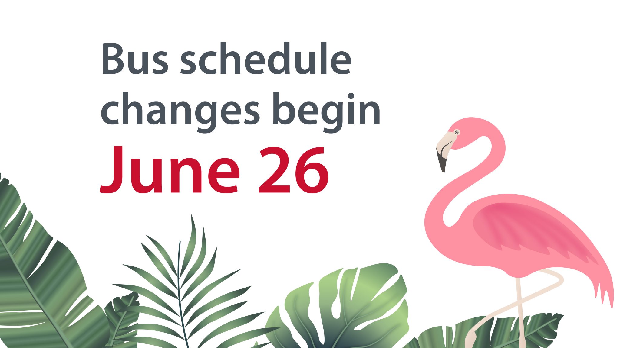 Bus schedule changes begin June 26