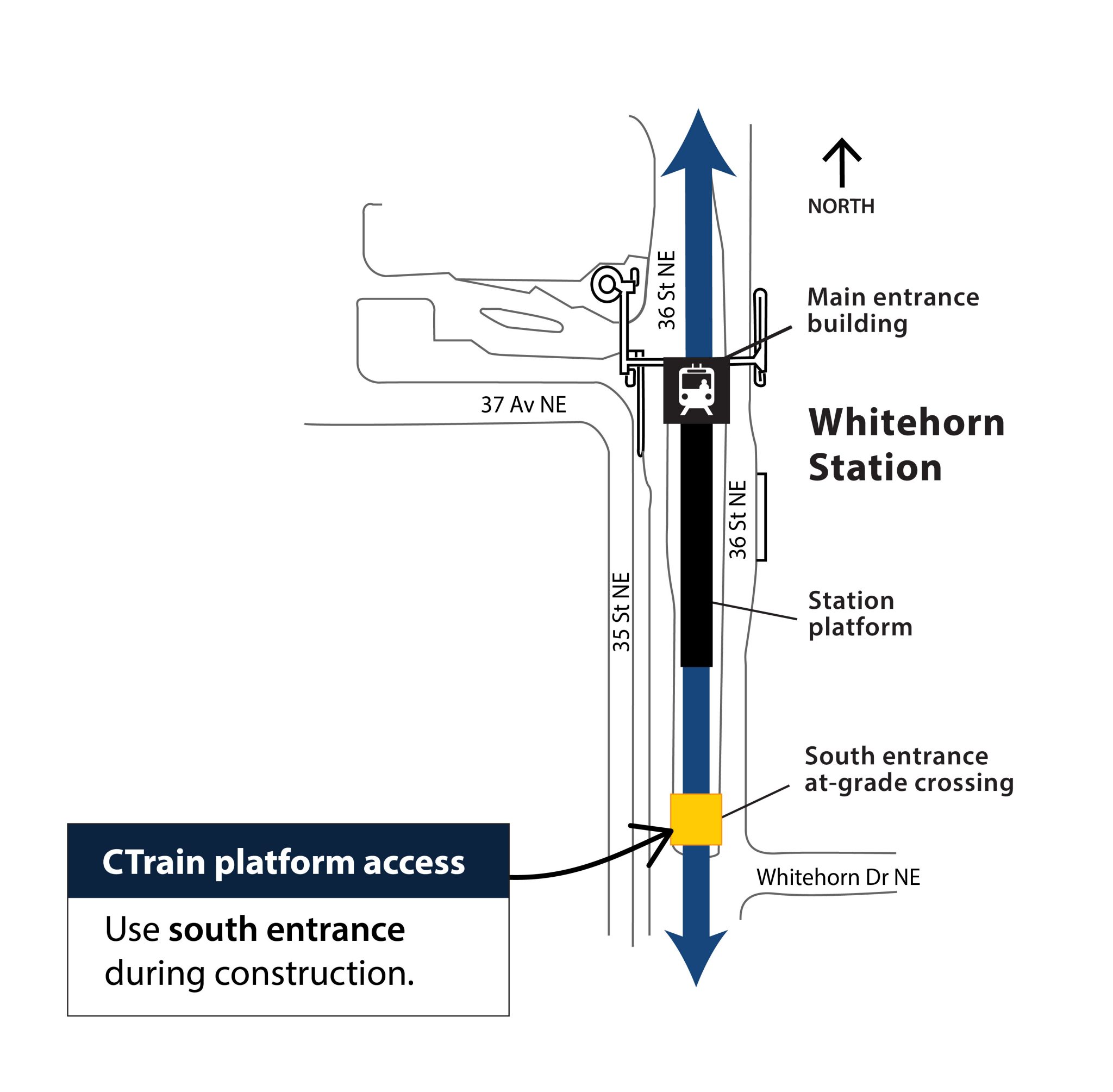 Whitehorn Station construction map
